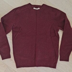 H&M Burgundy Wool Crewneck Sweater - Medium